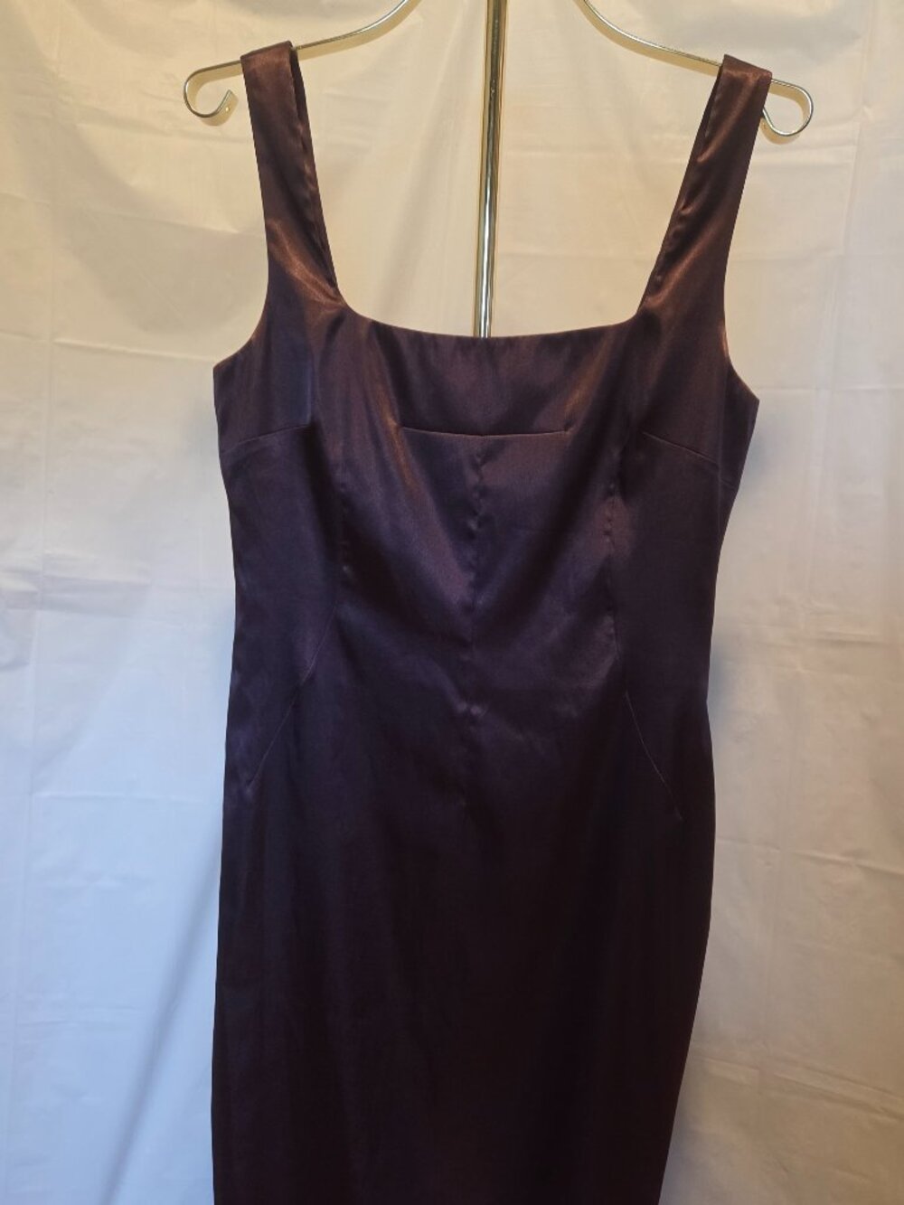 Vintage D&G Dolce & Gabbana Purple Satin Sheath Dress size 6/M